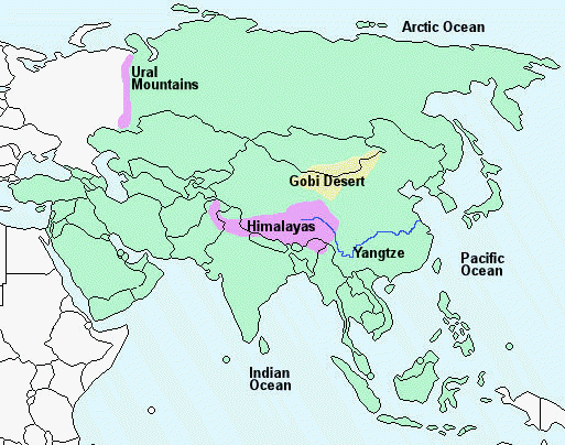 ural mountains map art