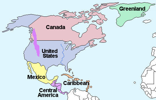 United States Map 5 Regions