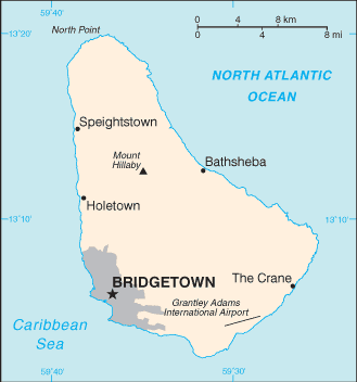 Barbados Map Geography