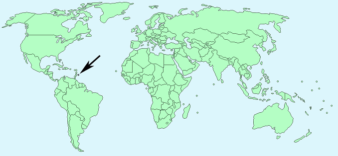 World Map Barbados