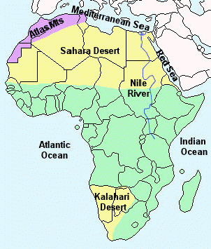 map of africa atlas mountains Facts And Information About The Continent Of Africa map of africa atlas mountains