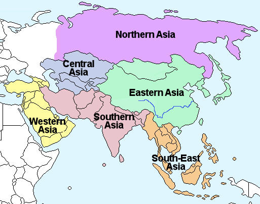 Asia Regions Map