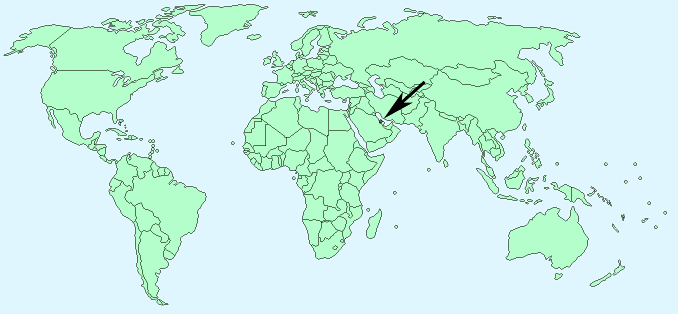 Bahrain on World Map