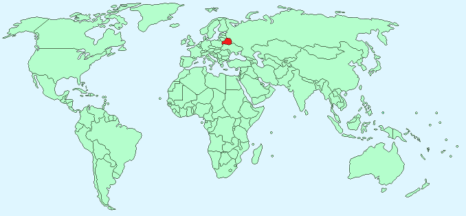 Belarus on World Map