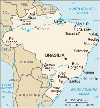 Map of Brazil