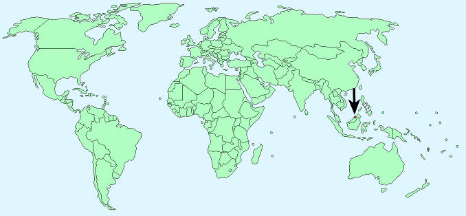 Brunei on World Map