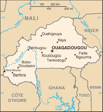 Map of Burkina Faso