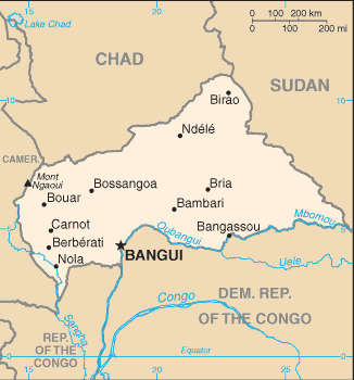 Central African Republic Map