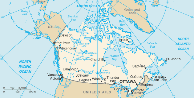 Map of Canada