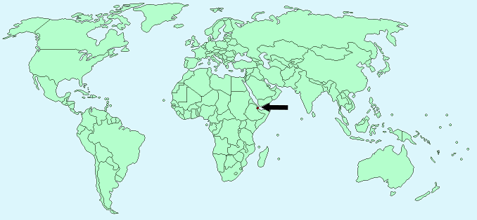 Dijibouti on World Map