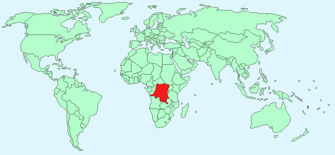 Democratic Republic Of Congo World Map Democratic Republic of Congo   Facts and Figures