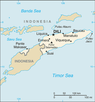 Map of East Timor