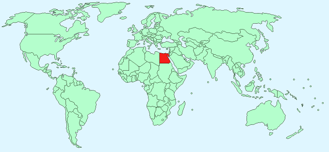 Egypt on World Map