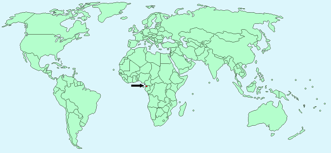 Equatorial Guinea on World Map