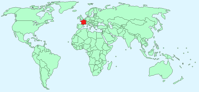 France on World Map
