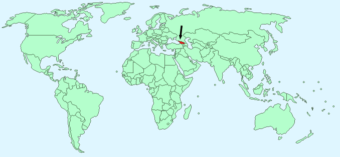 Georgia on World Map