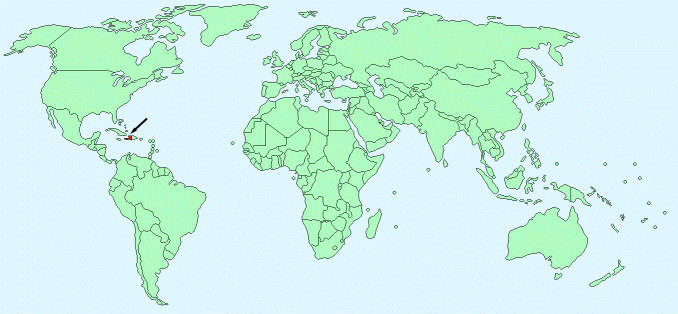 Haiti on World Map