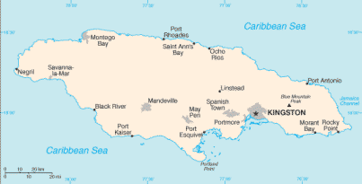 Map of jamaica