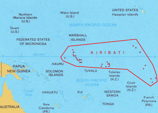 Map of Kiribati