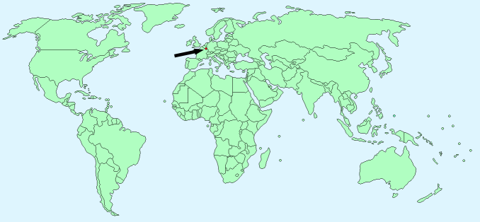 Luxembourg on World Map