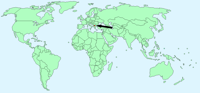 Macedonia on World Map