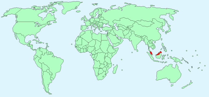 Malaysia on World Map