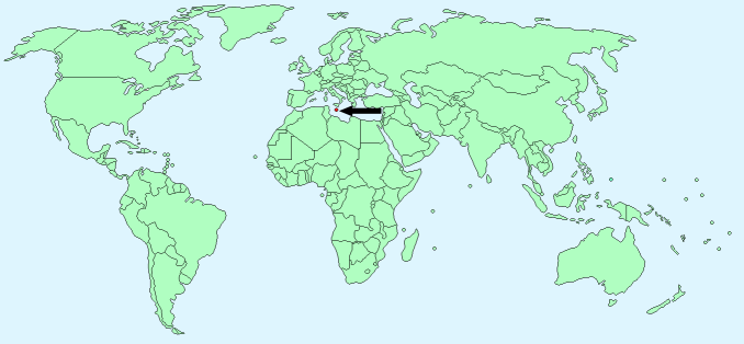 Malta on World Map