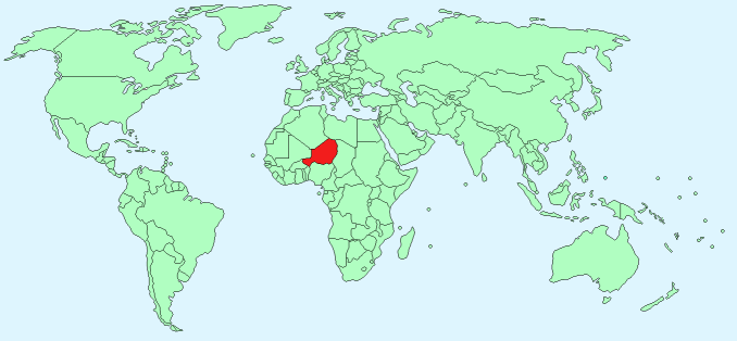 Niger on World Map