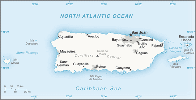 Puerto Rico Map