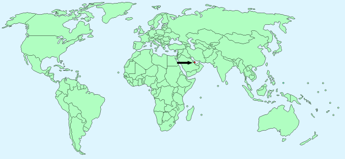 Qatar on World Map