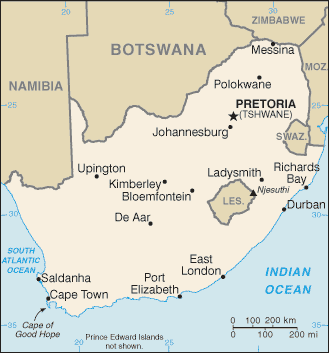 Map of Lesotho