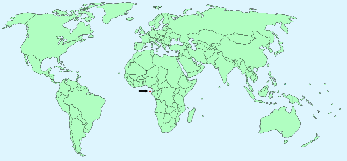 Sao Tome and Principe on world map