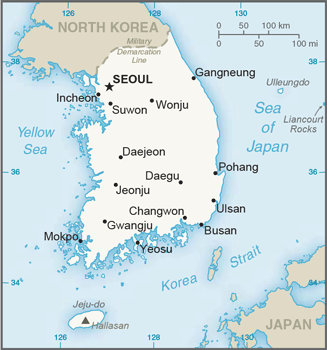 Map of North Korea