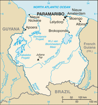 Guyana Map