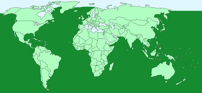 Blue whale distribution world map