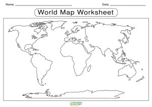 world map black and white printable